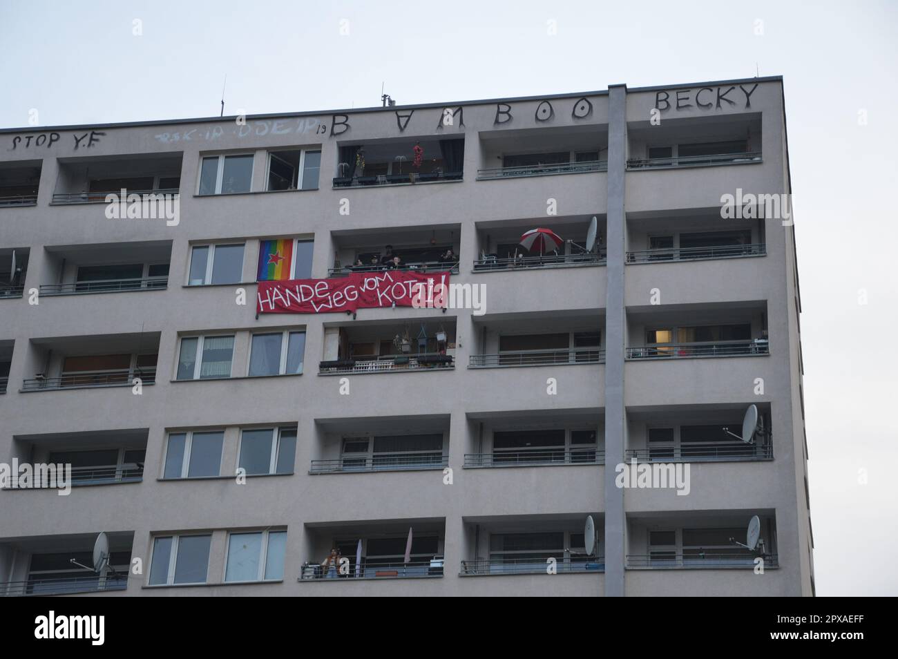 Berlin, Allemagne - 1 mai 2023 - manifestation révolutionnaire du 1 mai à Kreuzberg. (Photo de Markku Rainer Peltonen) Banque D'Images