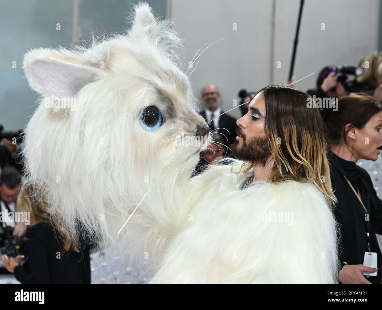 New York, États-Unis. 1st mai 2023. New York, États-Unis. 1 mai 2023. Jared Leto arrive au met Gala 2023 au Metropolitan Museum of Art de New York. Le thème de cette année est Karl Lagerfeld Une ligne de beauté. Crédit : Doug Peters/Alamy Live News Banque D'Images