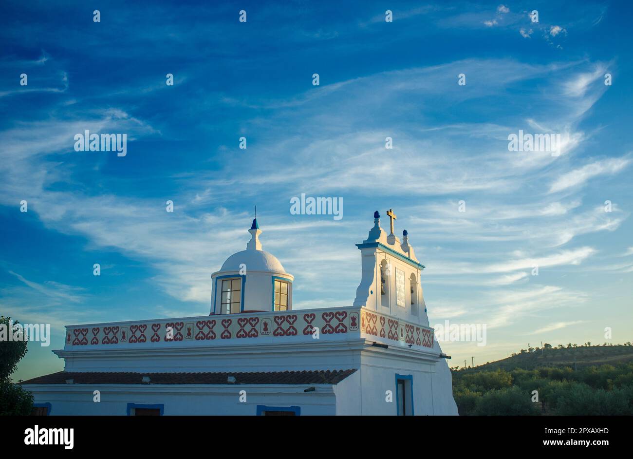 Ermitage de Sao Joaozinho, Campo Maior, Portugal. Alentejo architecture typique, sud du Portugal Banque D'Images