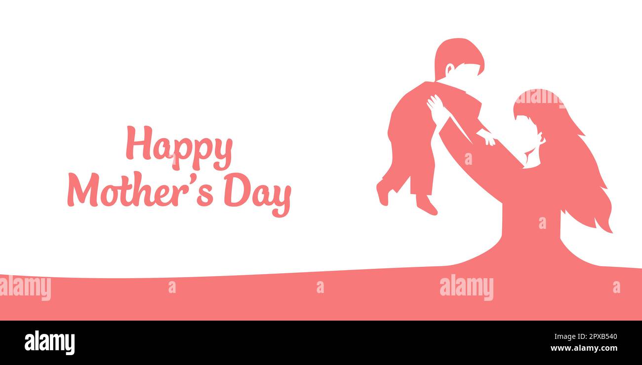 design plat bonne fête des mères avec la mère porter le bébé Illustration de Vecteur