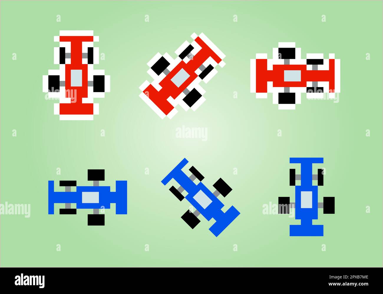 8 bits voiture de sport pixel art. Illustration vectorielle d'un motif de point de croix de voiture. Illustration de Vecteur