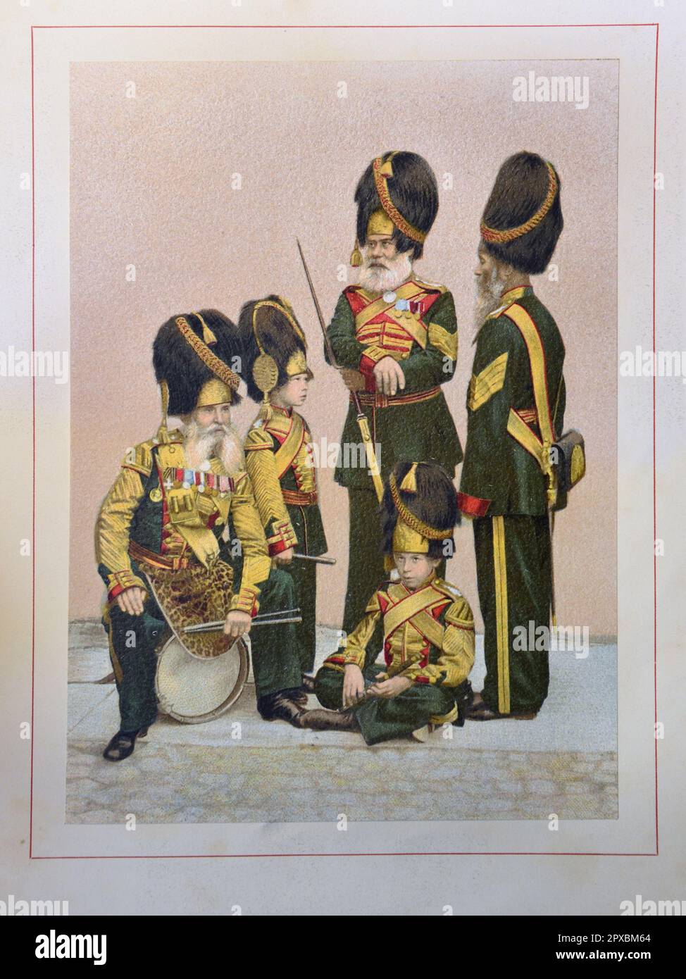 Armée russe impériale. Ministère de la Cour. Grenadiers Palace. (Golden Company). Banque D'Images