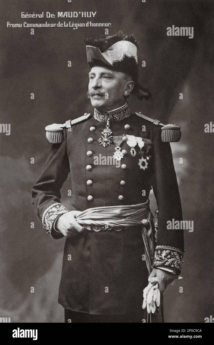 Première Guerre mondiale Général de Maud'huy. Louis Ernest de Maud'huy (1857-1921) est un général français de la première Guerre mondiale et le premier chef des Scouts de France. Banque D'Images