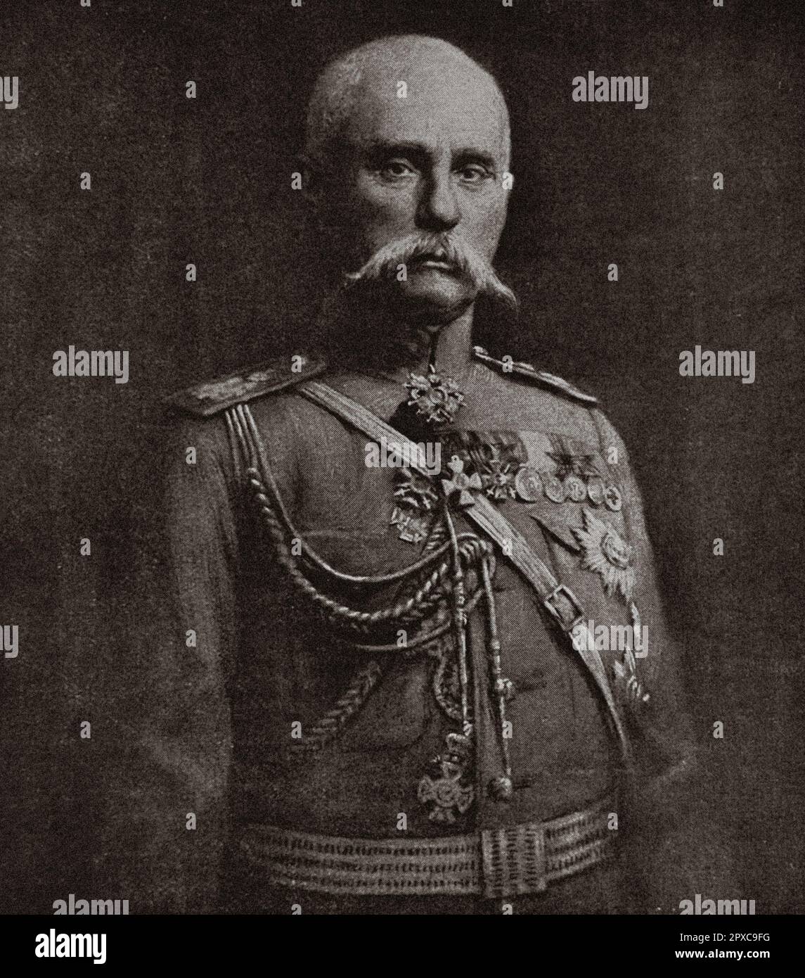 Première Guerre mondiale Le général russe Lechitsky. Platon Alekseevitch Lechitsky (1856-1921) était un général russe. Banque D'Images