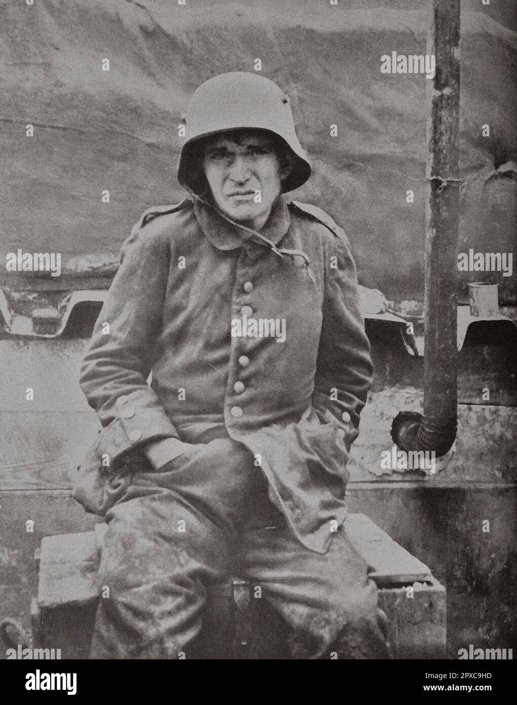 Un prisonnier de guerre allemand de fin 1916. Banque D'Images