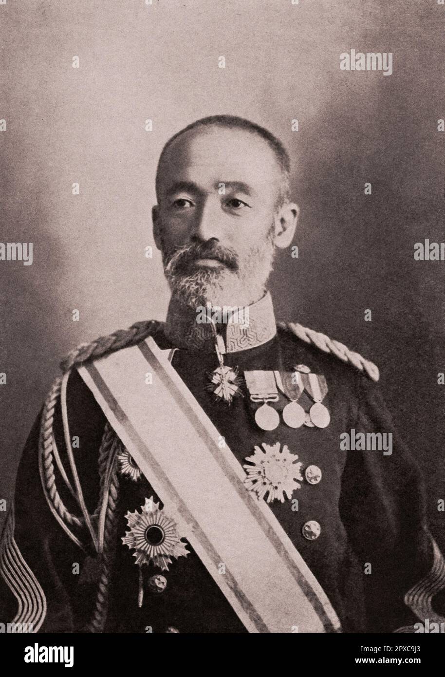 Baron général Kiten Nogi. Le comte Nogi Maresuke (1849 – 1912) était général japonais dans l'Armée impériale japonaise et gouverneur général de Taïwan. Il a été l'un des commandants lors de la prise de Port Arthur de Chine en 1894. Il était une figure importante de la guerre russo-japonaise de 1904–05, en tant que commandant des forces qui ont capturé Port Arthur des Russes. Banque D'Images