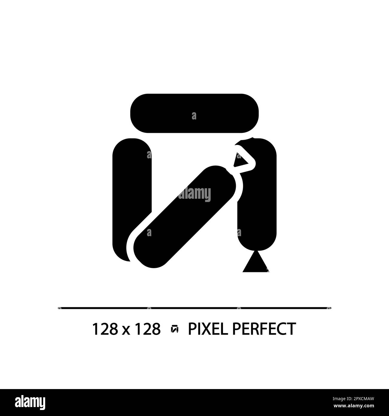 Icône en glyphe noir Sauser pixel Perfect Illustration de Vecteur