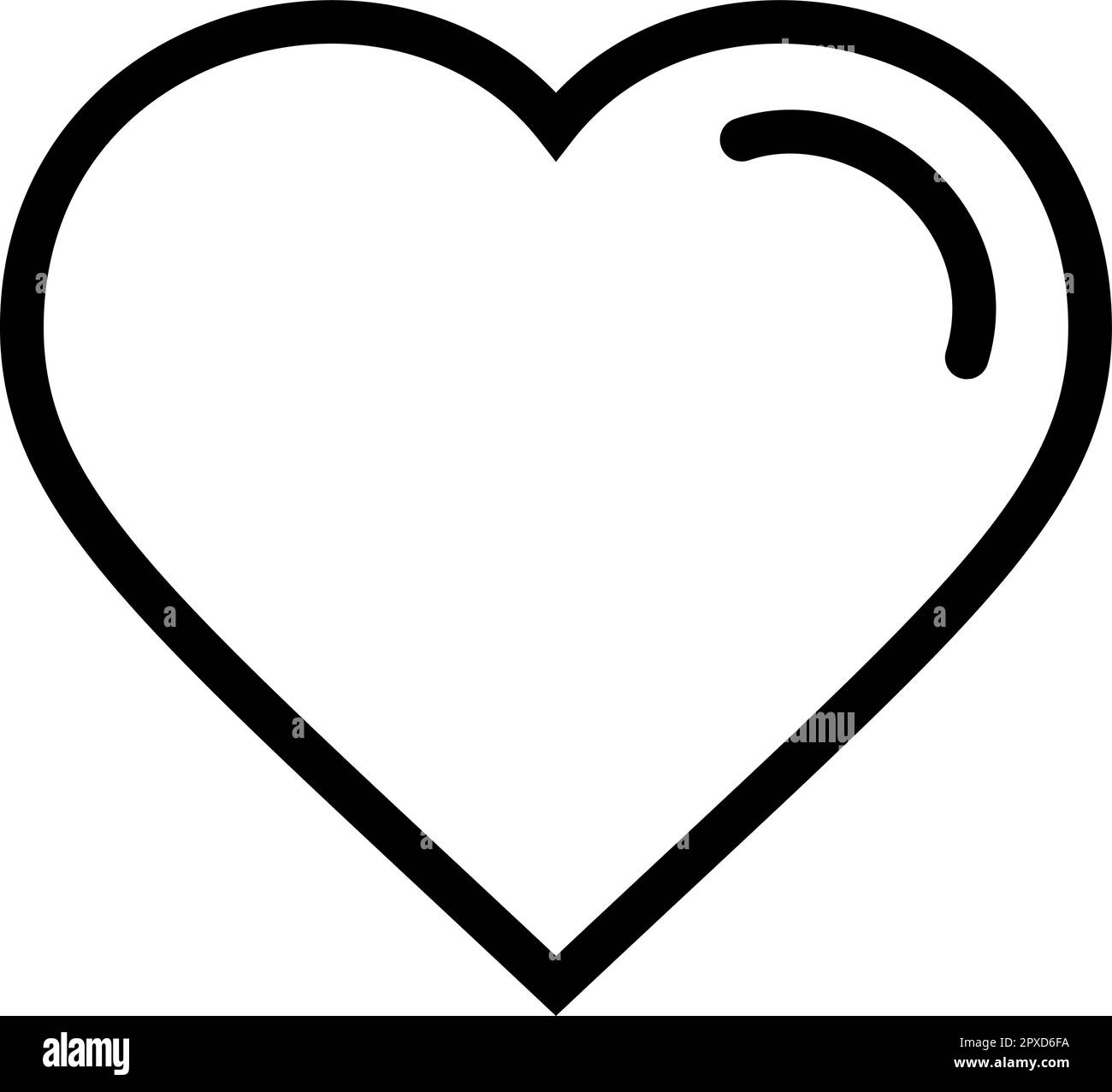 Icône de coeur linéaire comme un concept d'amour et d'affection Illustration de Vecteur