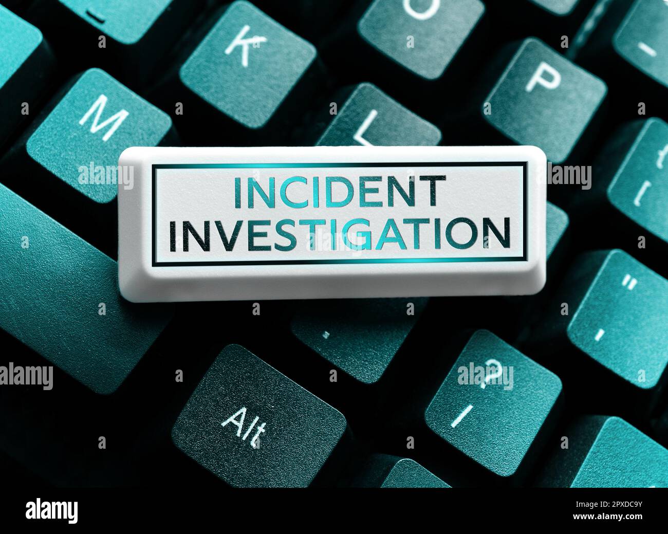 Texte indiquant l'enquête sur l'incident inspiration, mot écrit sur responsable de l'intégrité de l'incident Banque D'Images