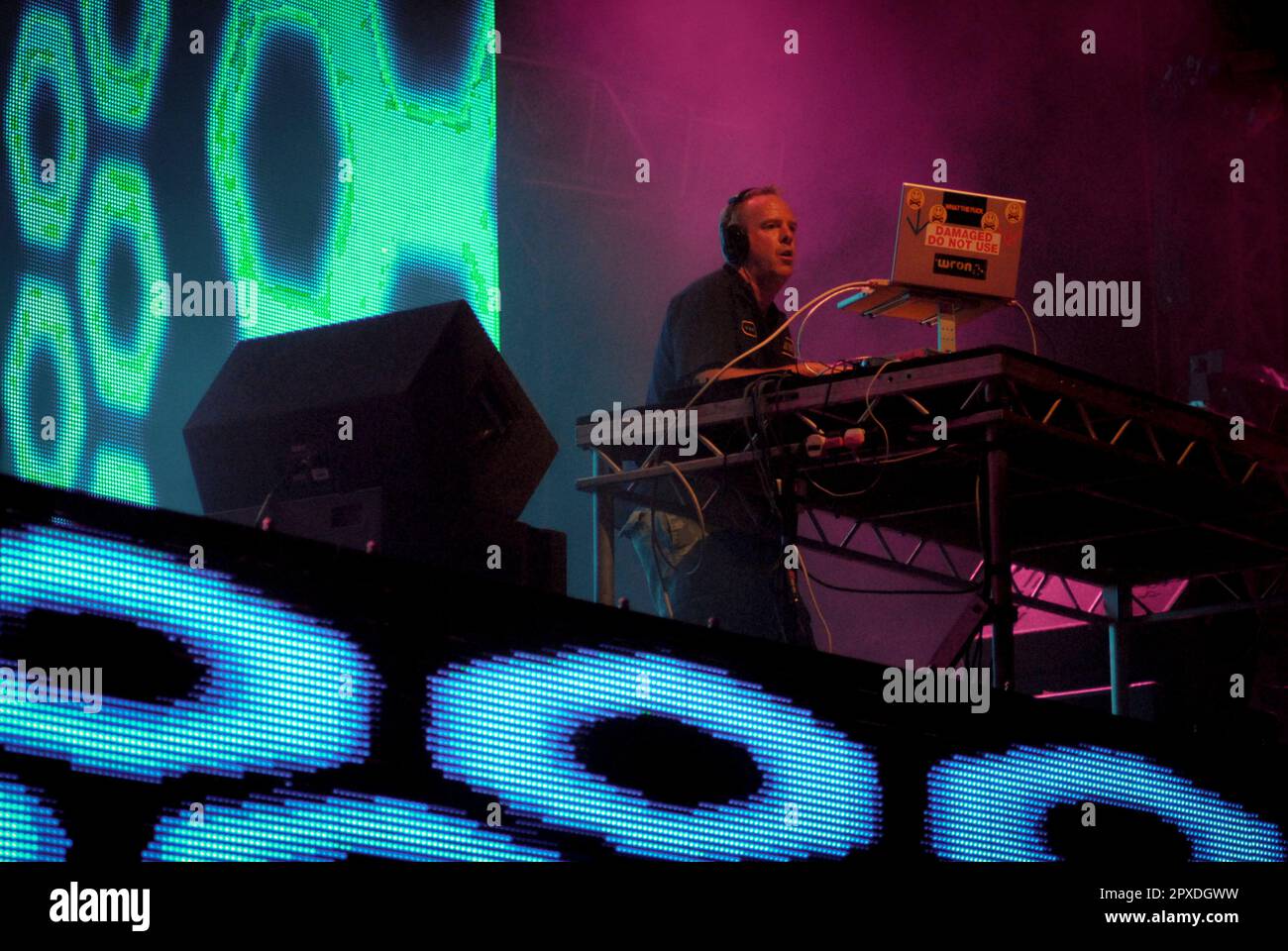 FAT Boy Slim - Norman Cook, V2009 ans, Hylands Park, Chelmsford, Essex, Royaume-Uni - 22 août 2009 Banque D'Images