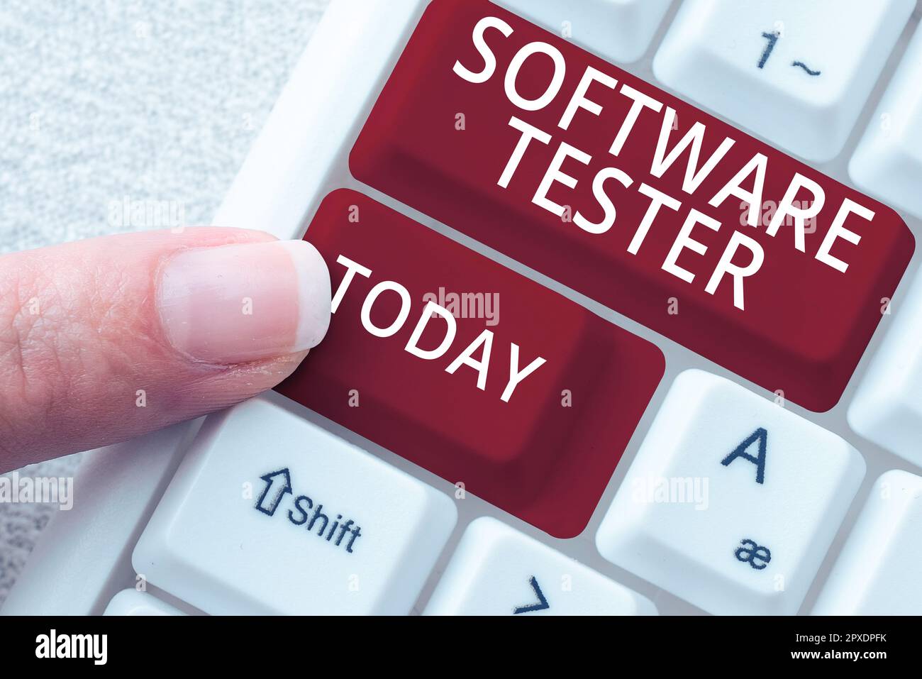 Testeur de logiciel de texte d'écriture manuscrite, présentation de l'entreprise mise en œuvre pour protéger les logiciels contre les attaques malveillantes Banque D'Images