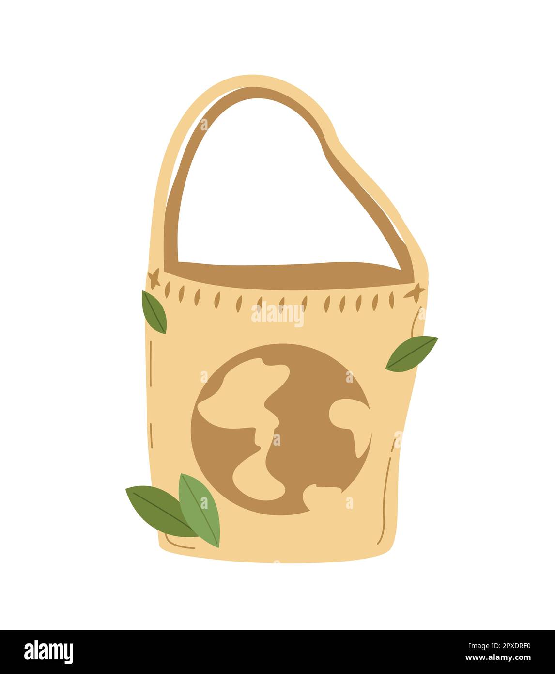 Sac à provisions réutilisable écologique ou écologique en textile avec Earth Planet.tissu écologique.dites non aux sacs en plastique.mise à niveau,recyclage,R Banque D'Images