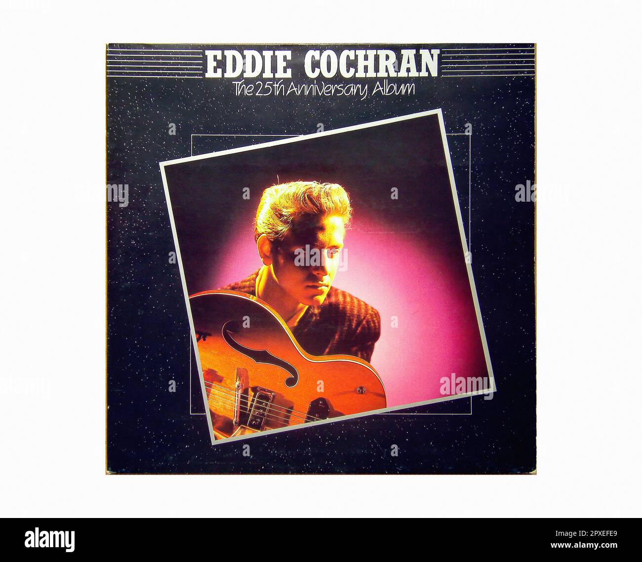 Eddie Cochran - l'album du 25th anniversaire [1985] - Vintage Vinyl Record Sleeve Banque D'Images