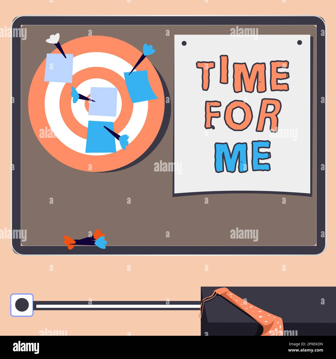 L'écriture à la main signe temps pour moi, Business concept Je vais prendre un moment pour être avec moi méditer relax Happiness Banque D'Images