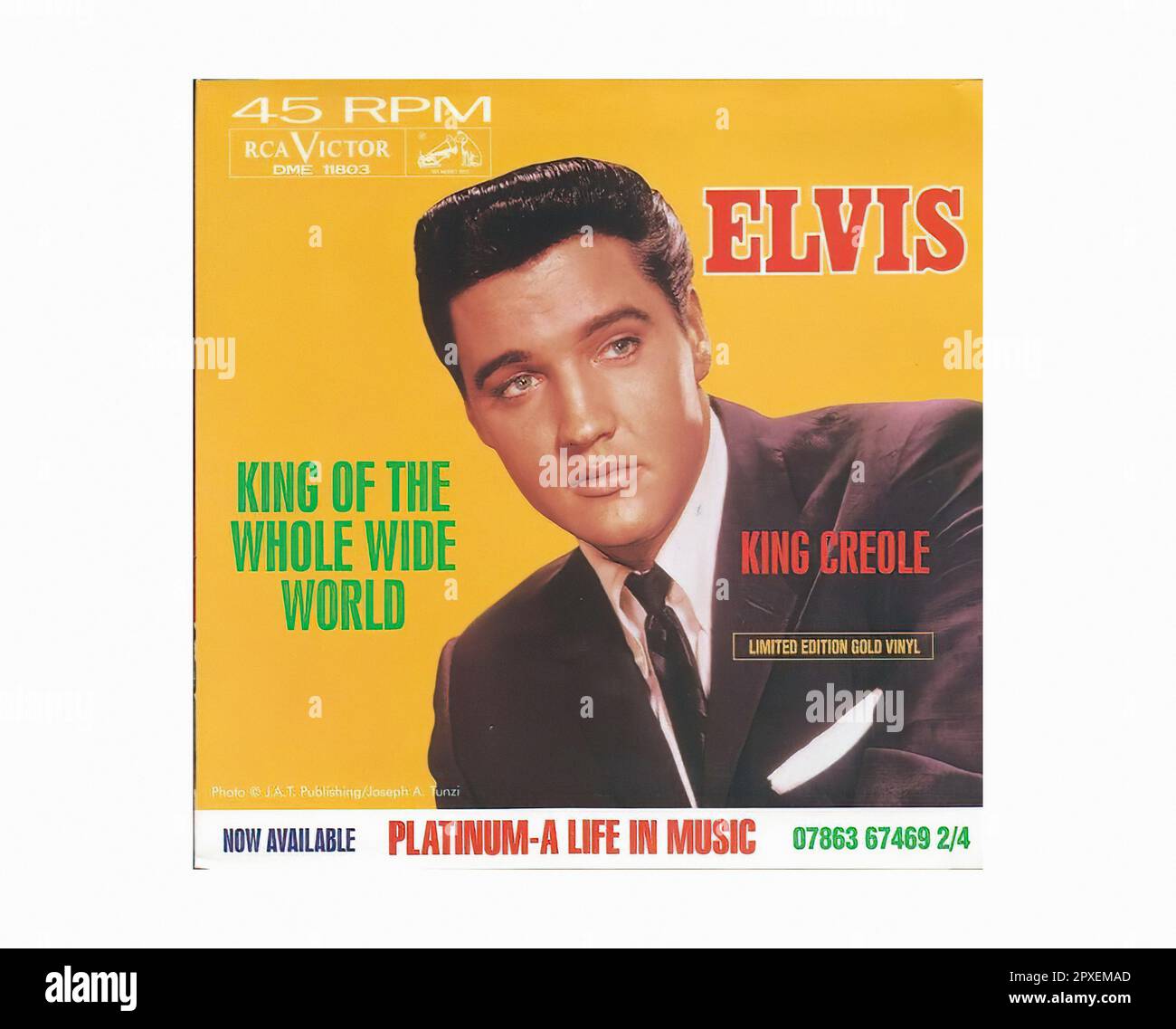 Elvis - 1997 01 A - Vintage 45 R.P.M Music Vinyl Record Banque D'Images