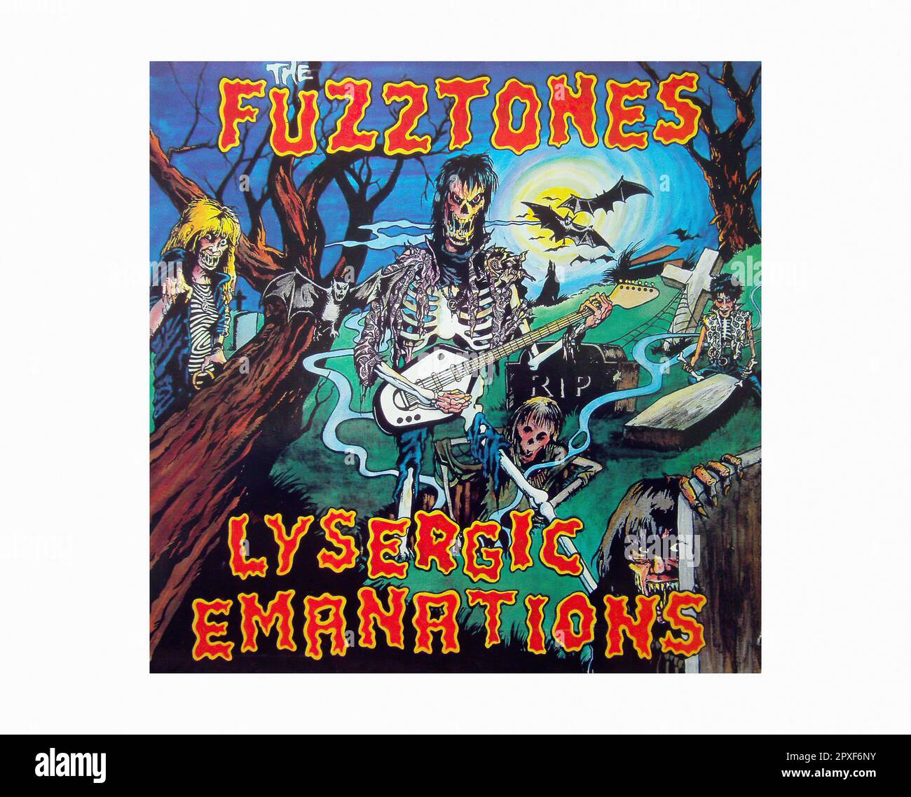 Fuzztones - Eémanations lysergiques [1985] - pochette Vintage Vinyl Record Banque D'Images