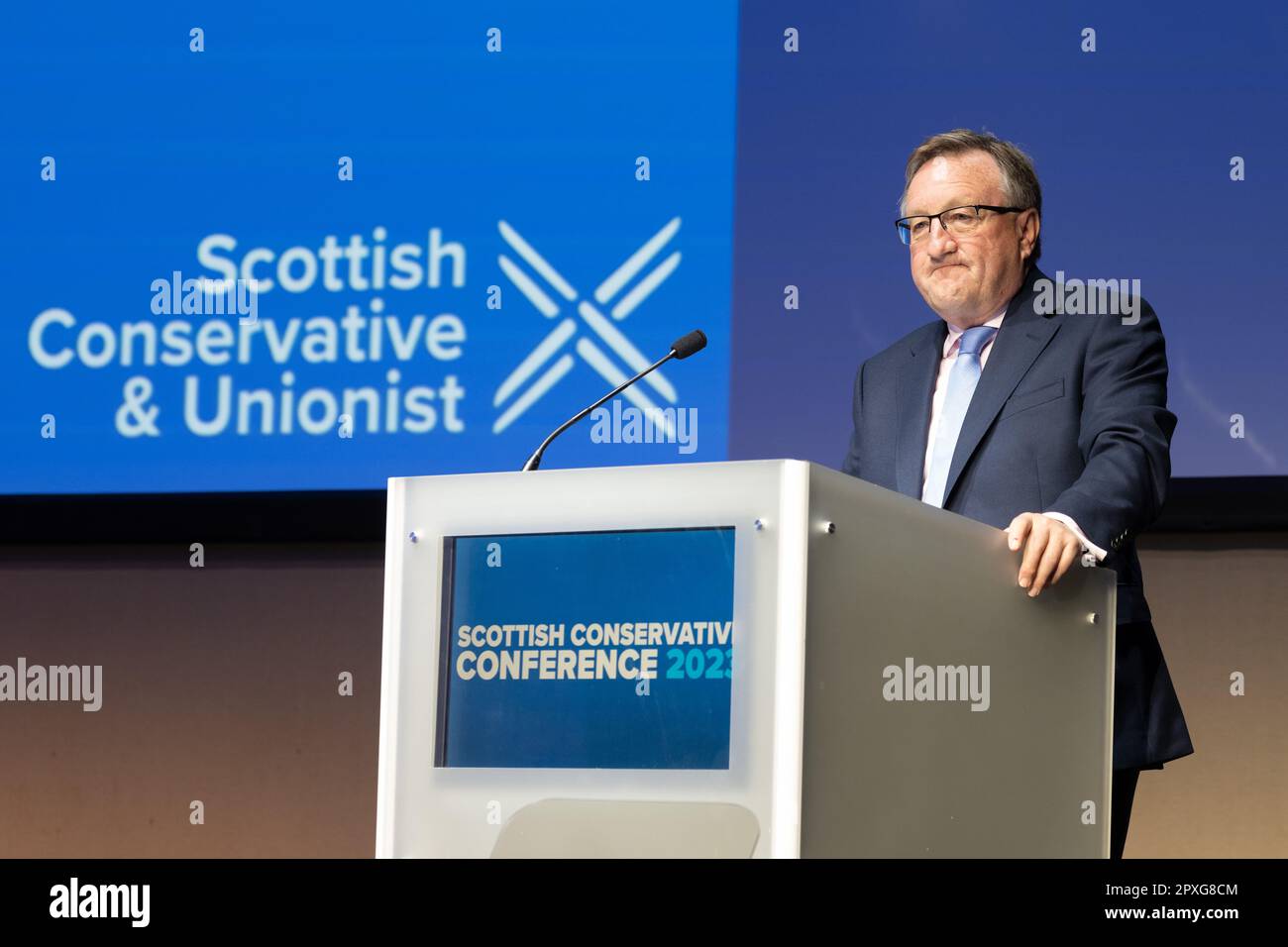 Charles Kennedy Conveneur de la Conférence des Conservateurs écossais 2023, SEC Glasgow, Écosse, Royaume-Uni Banque D'Images