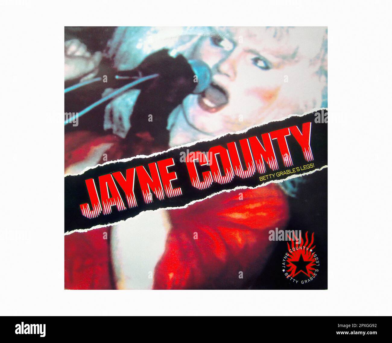 Jayne County - Betty Grable's legs [1989] 00002 - Vintage Vinyl Record Sleeve Banque D'Images