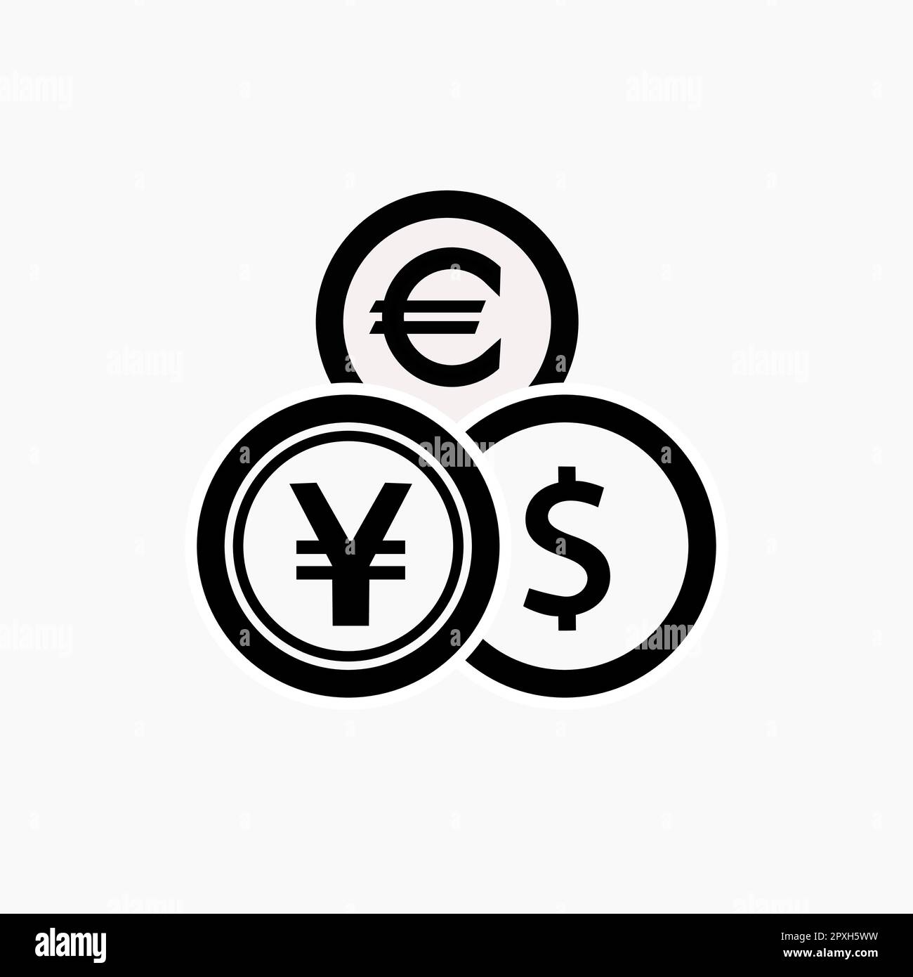 Icône d'échange d'argent. Symbole de devise bancaire. Symbole de transfert d'argent en euros et en dollars. Illustration de Vecteur