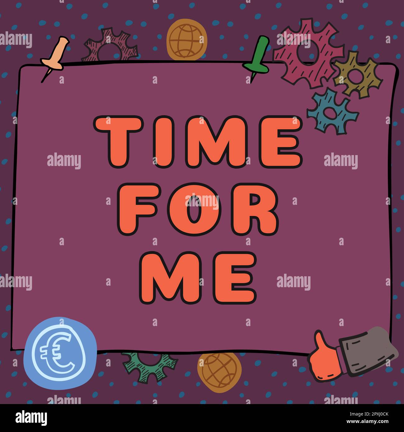 Texte montrant le temps d'inspiration pour moi, photo conceptuelle Je vais prendre un moment pour être avec moi méditer relax Happiness Banque D'Images