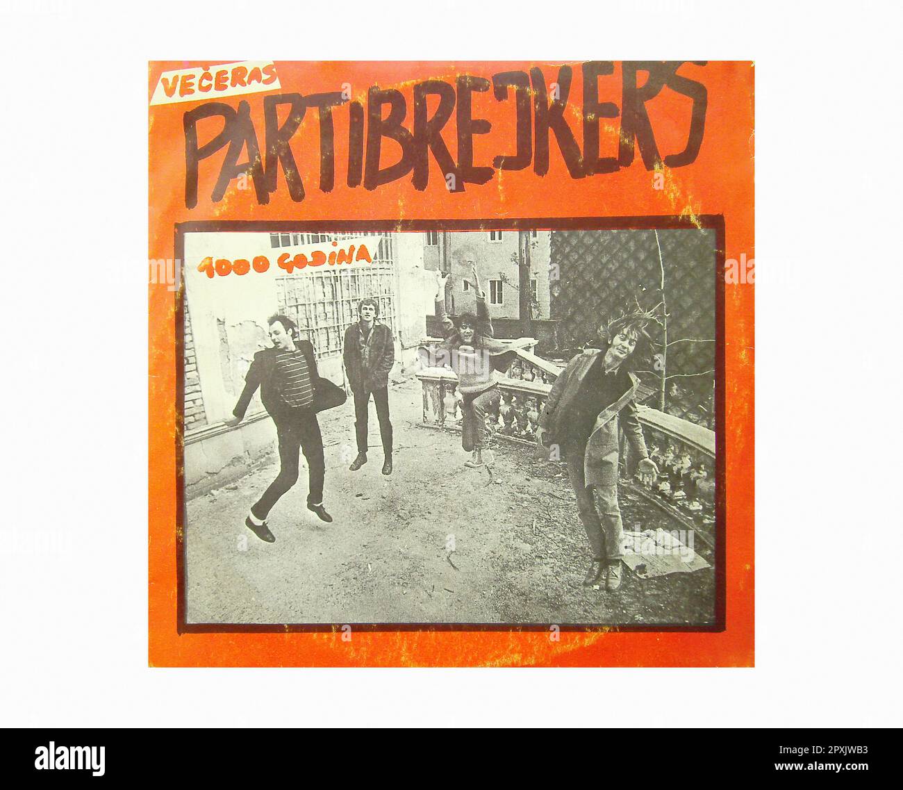 Partibrejkers - Hiljadu Godina   Večeras (7 , simple 1984) - Vintage Vinyl Record Sleeve Banque D'Images