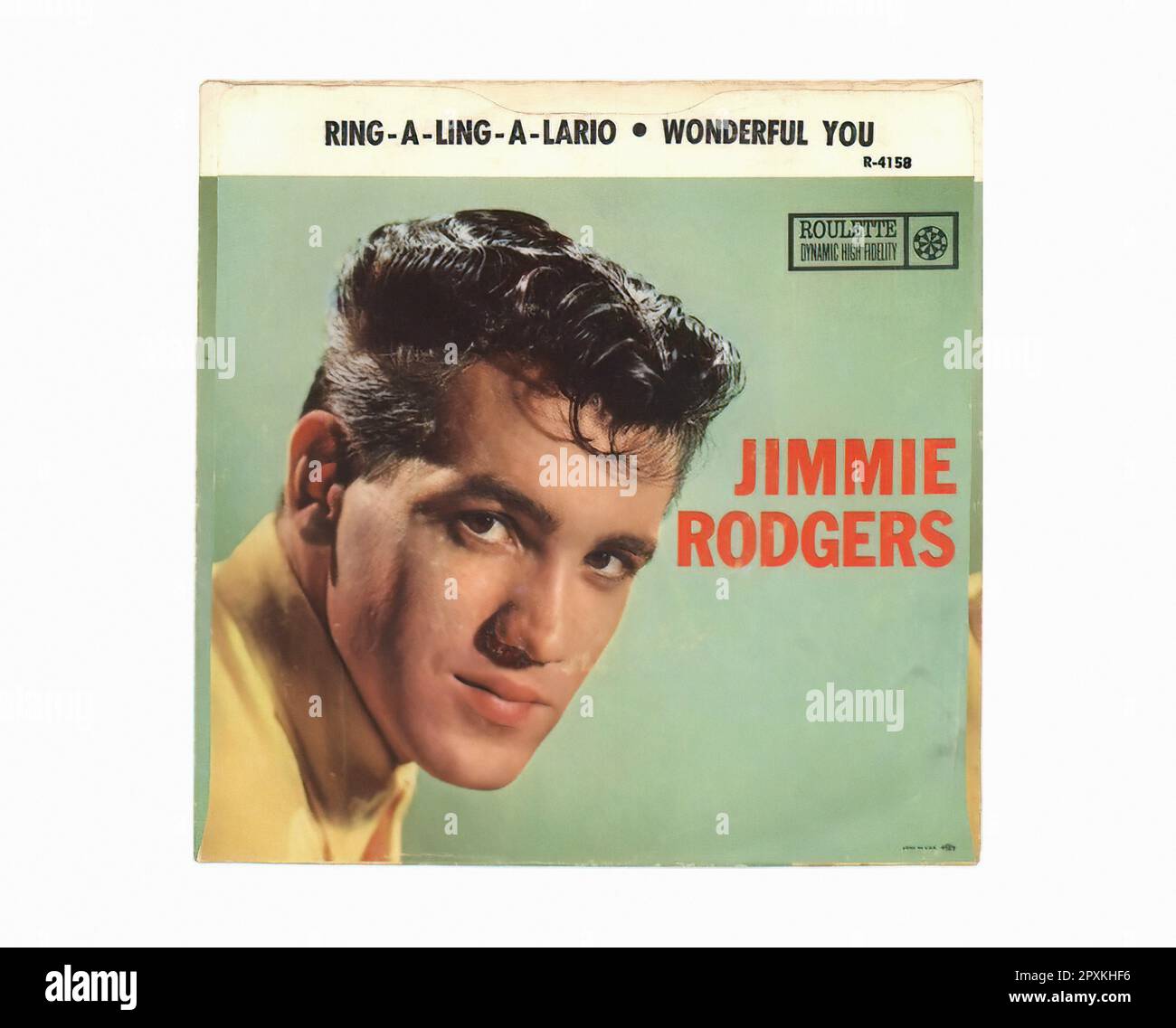 Rodgers Jimmie - 1959 05 B - Vintage 45 R.P.M Music Vinyl Record Banque D'Images