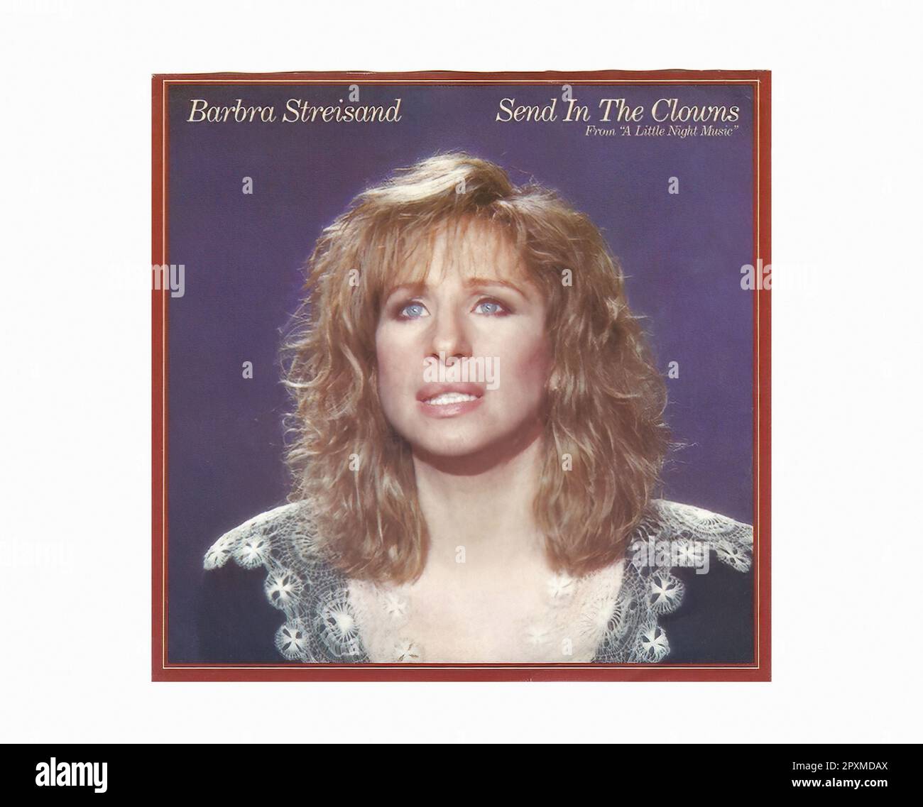 Streisand Barbara - 1986 02 A - Vintage 45 R.P.M Music Vinyl Record Banque D'Images