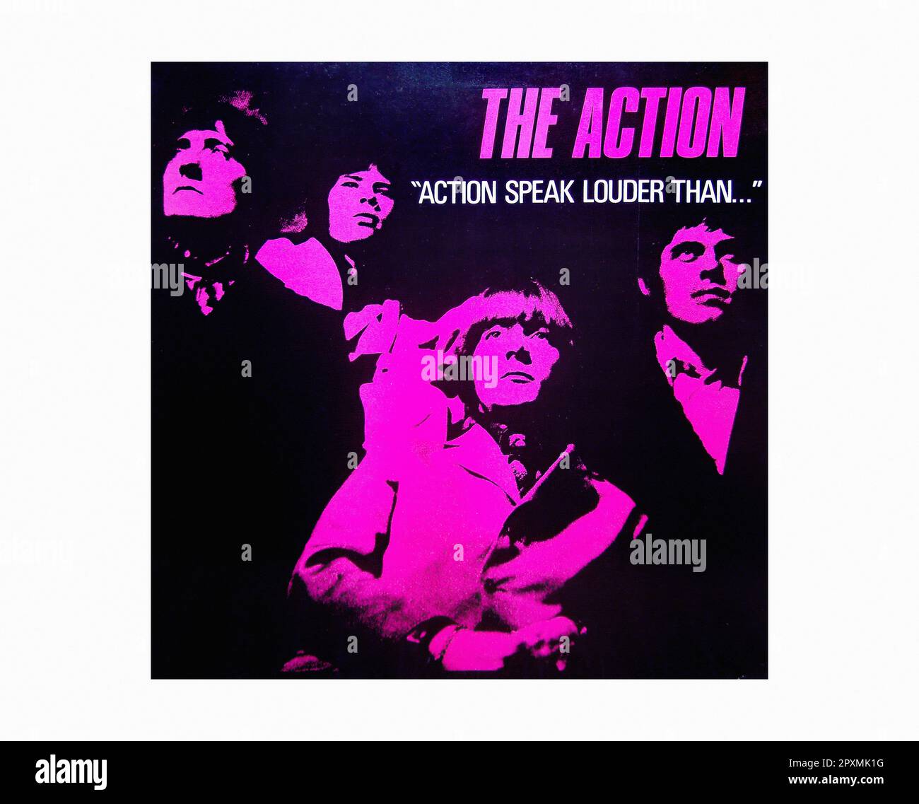 L'action - l'action parle plus fort que... - Pochette Vintage Vinyl Record Banque D'Images