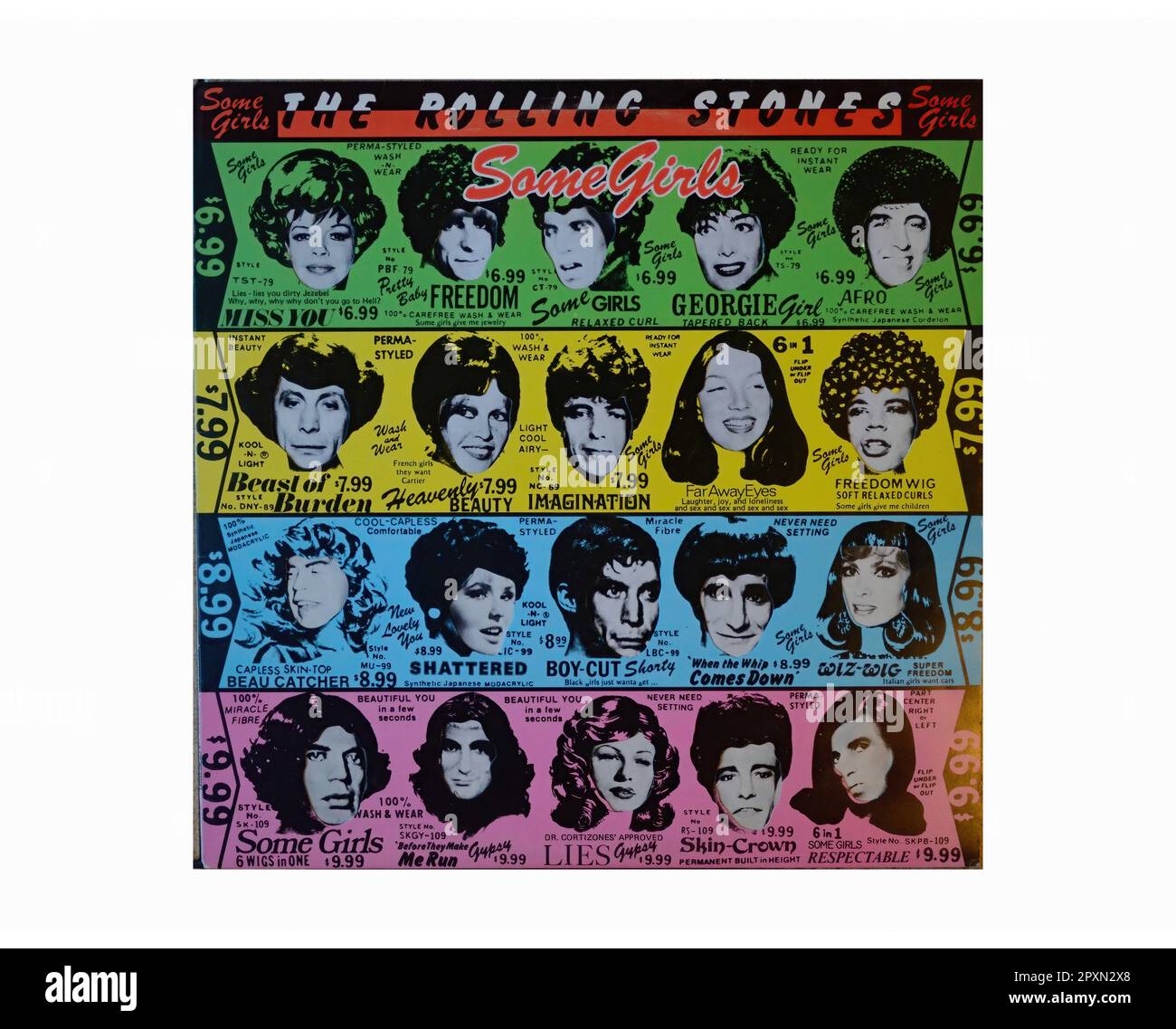 The Rolling Stones - quelques filles - Vintage L.P Music Vinyl Record Banque D'Images