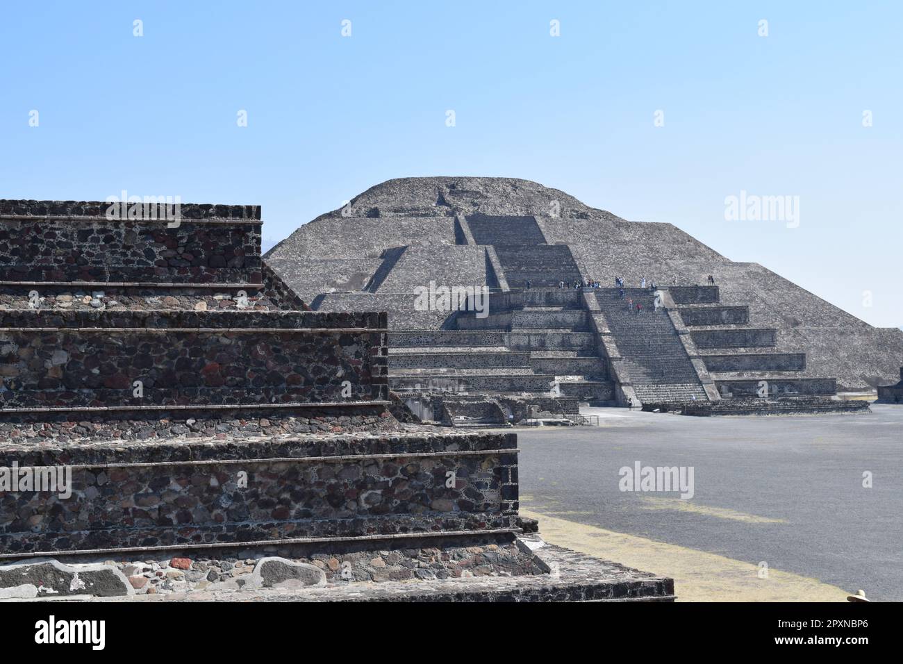 Pyramides de Teotihuacan au Mexique Banque D'Images