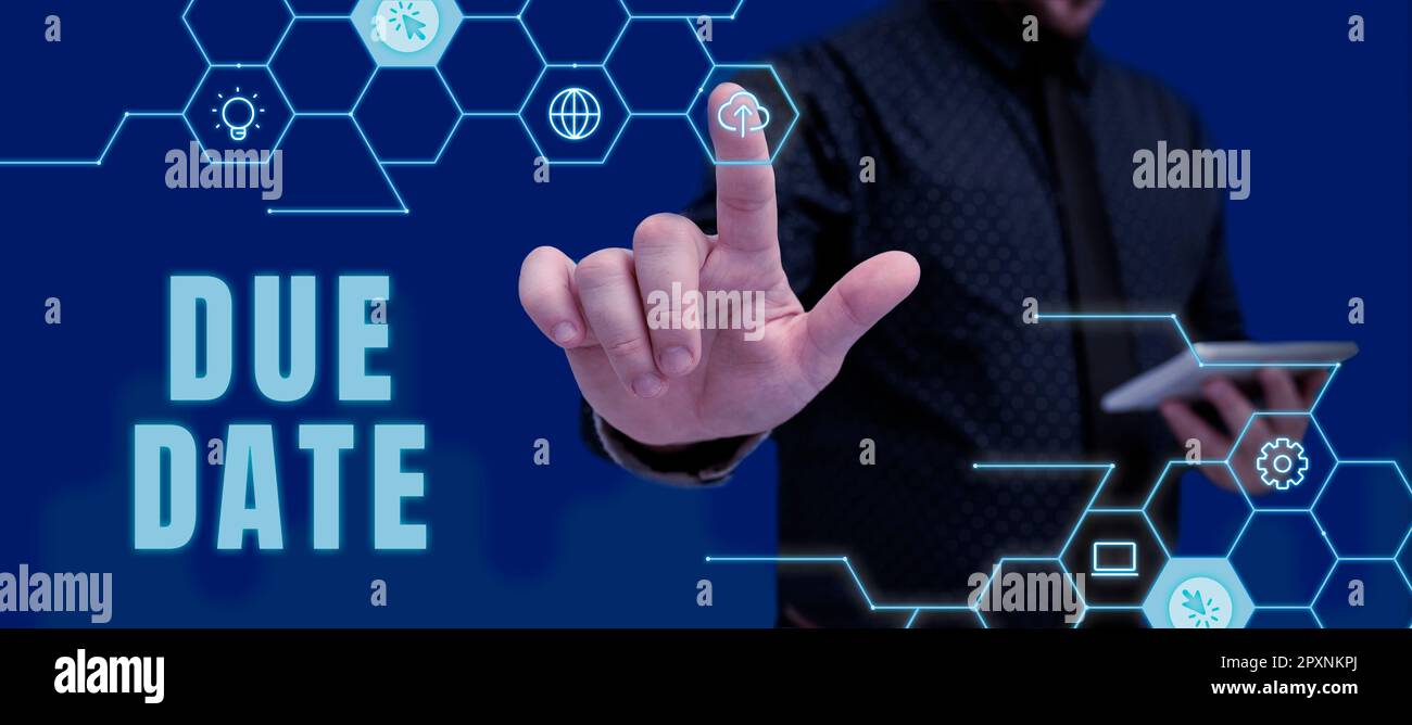Légende de texte présentant la date d'échéance, Business présente la date à laquelle le paiement