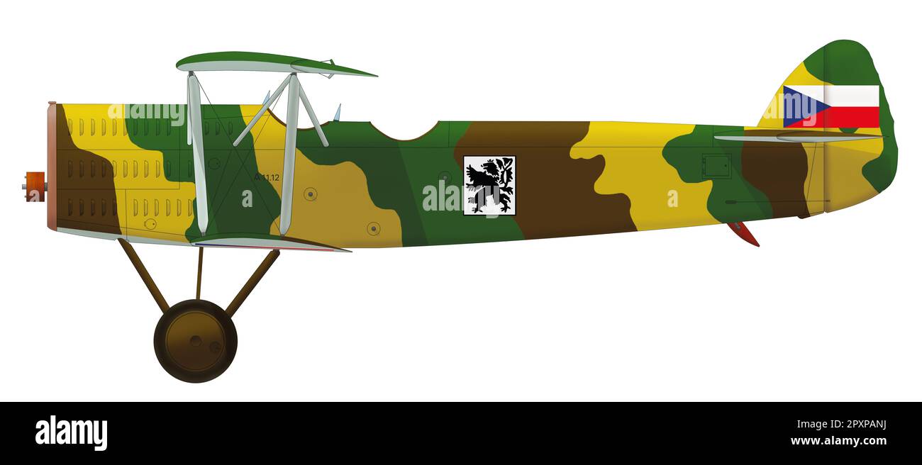 AERO AB.11,12 du Régiment d'aviation 1 de la Force aérienne tchécoslovaque, 1926 Banque D'Images