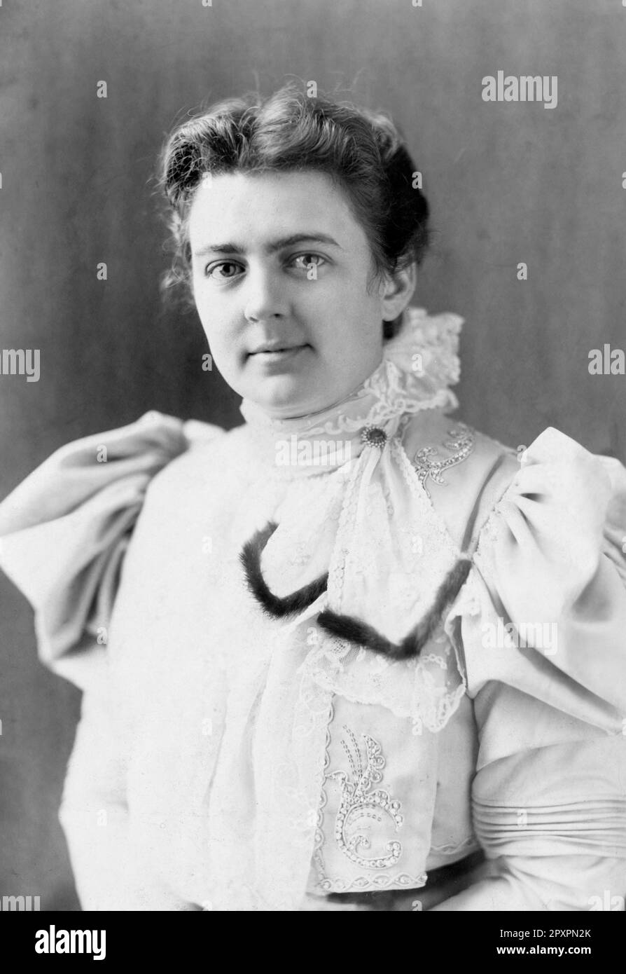 Frances Cleveland. Portrait de l'épouse du Président Grover Cleveland, Frances Clara Cleveland Preston (née Folsom, 1864-1947) par Frances Benjamin Johnston, 1897 Banque D'Images