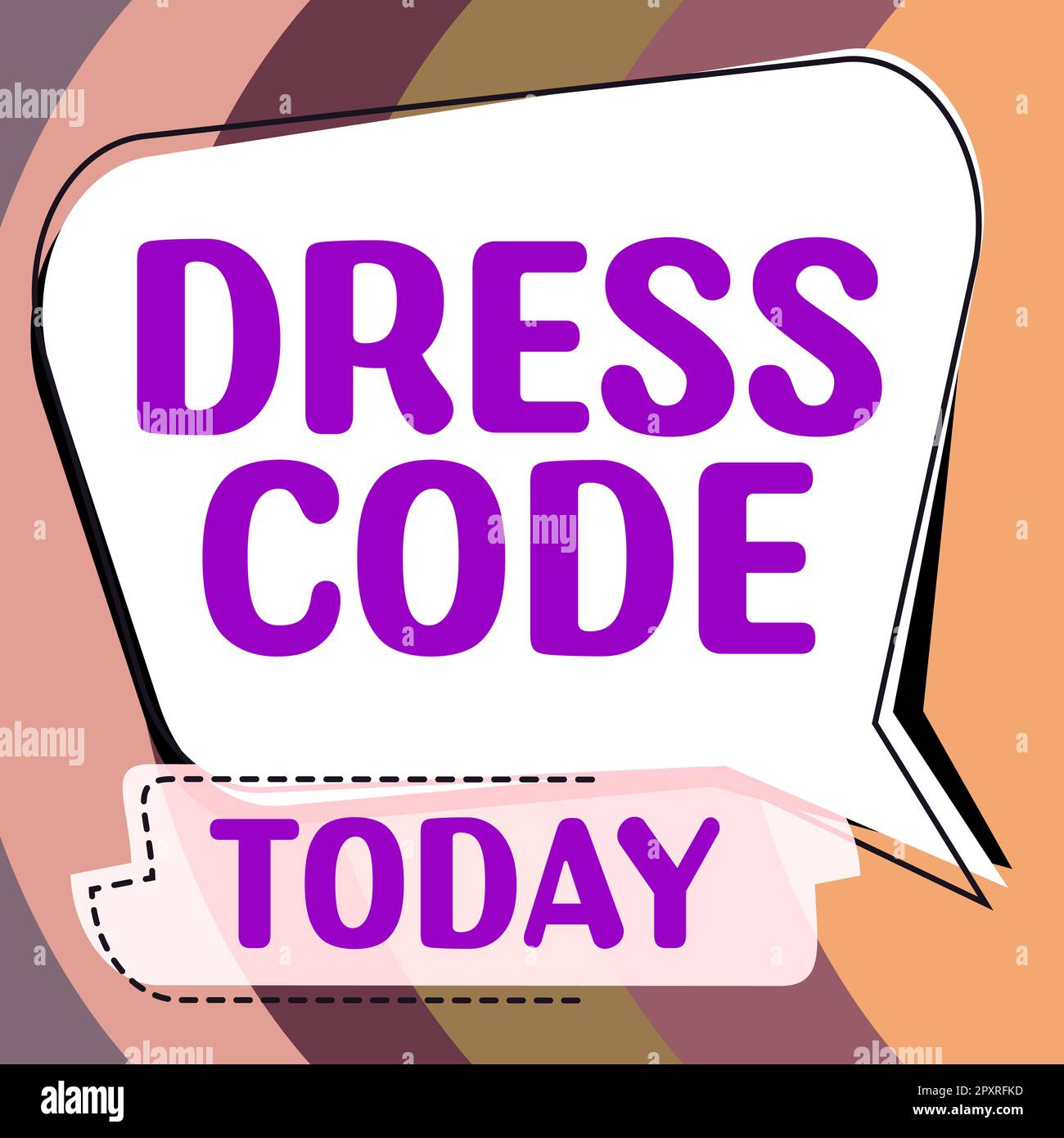 Affiche de texte montrant le code vestimentaire, idée d'affaires une façon acceptée de s'habiller pour une occasion ou un groupe particulier Banque D'Images