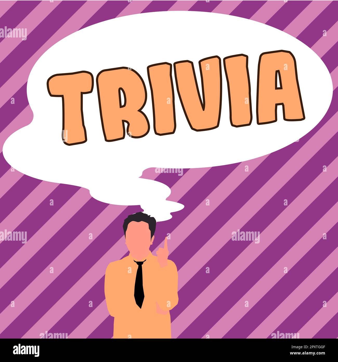 Écriture affichage de texte Trivia, concept signification détails considérations pièces information peu d'importance ou de valeur Banque D'Images