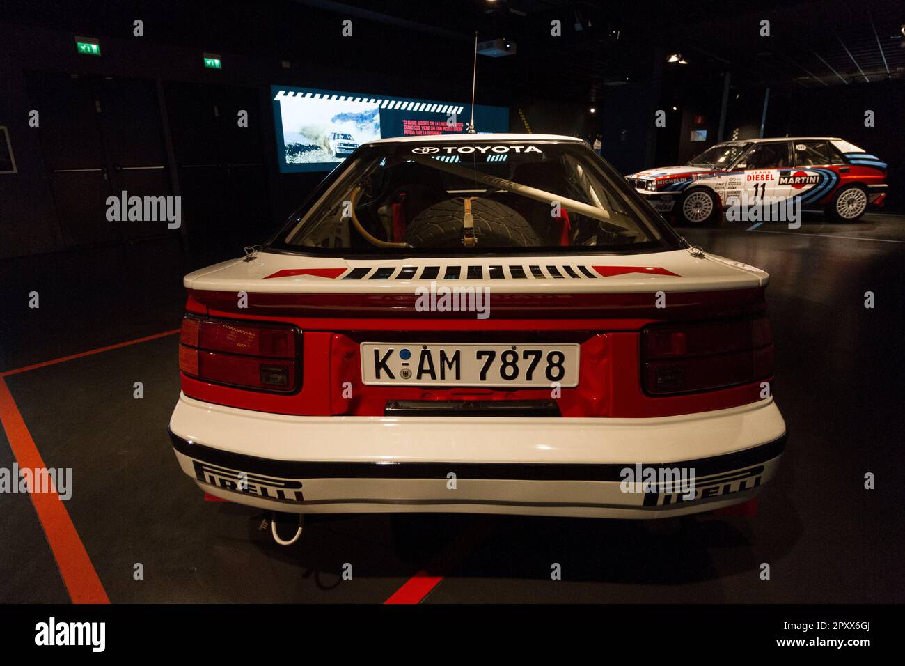 Toyota Celica GT-four ST165 (1990). Exposition de vieilles voitures de rallye 'âge d'or de Rally' à MAUTO, Museo dell'automobile de Turin, Italie. Banque D'Images