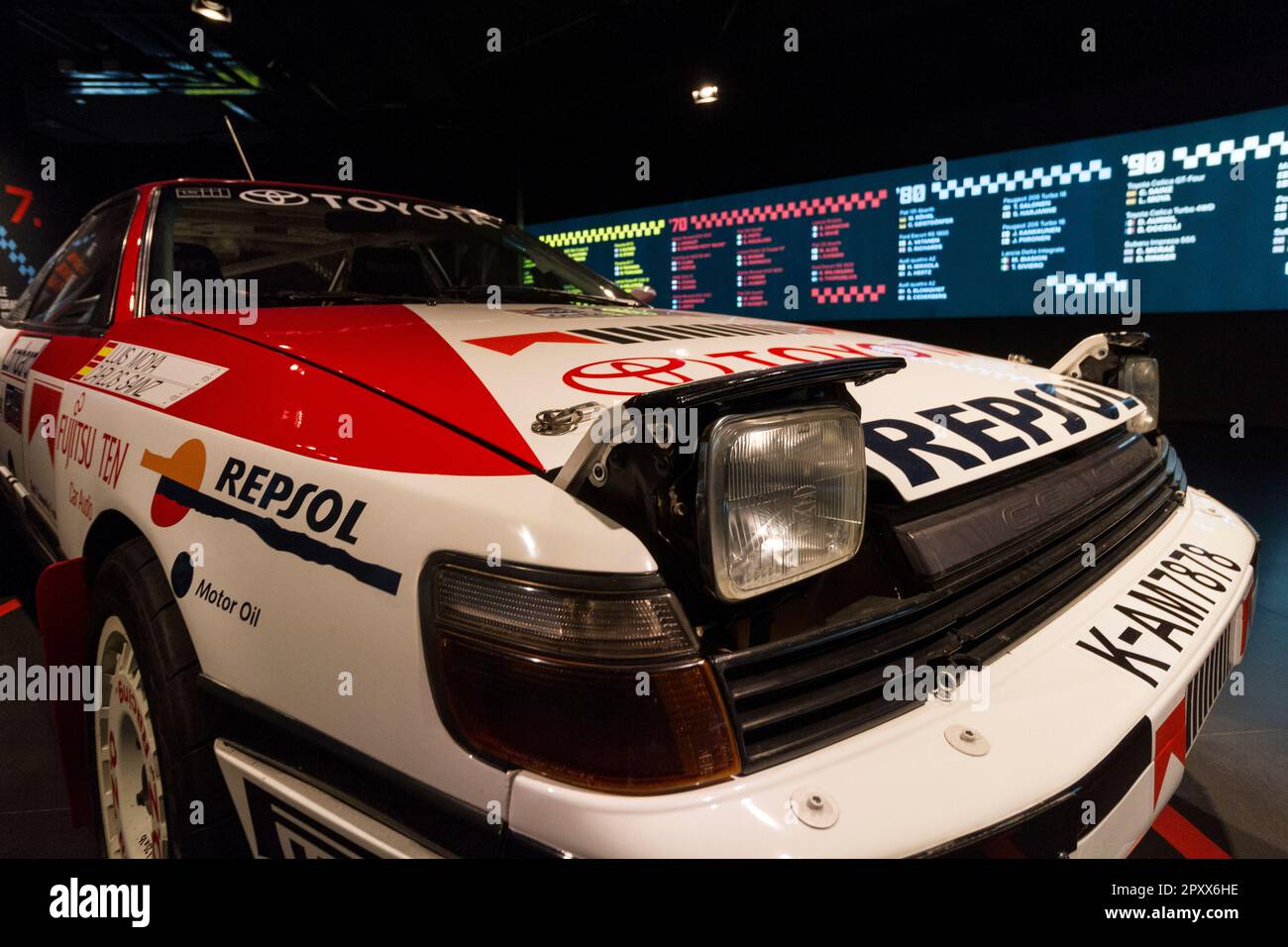 Toyota Celica GT-four ST165 (1990). Exposition de vieilles voitures de rallye 'âge d'or de Rally' à MAUTO, Museo dell'automobile de Turin, Italie. Banque D'Images