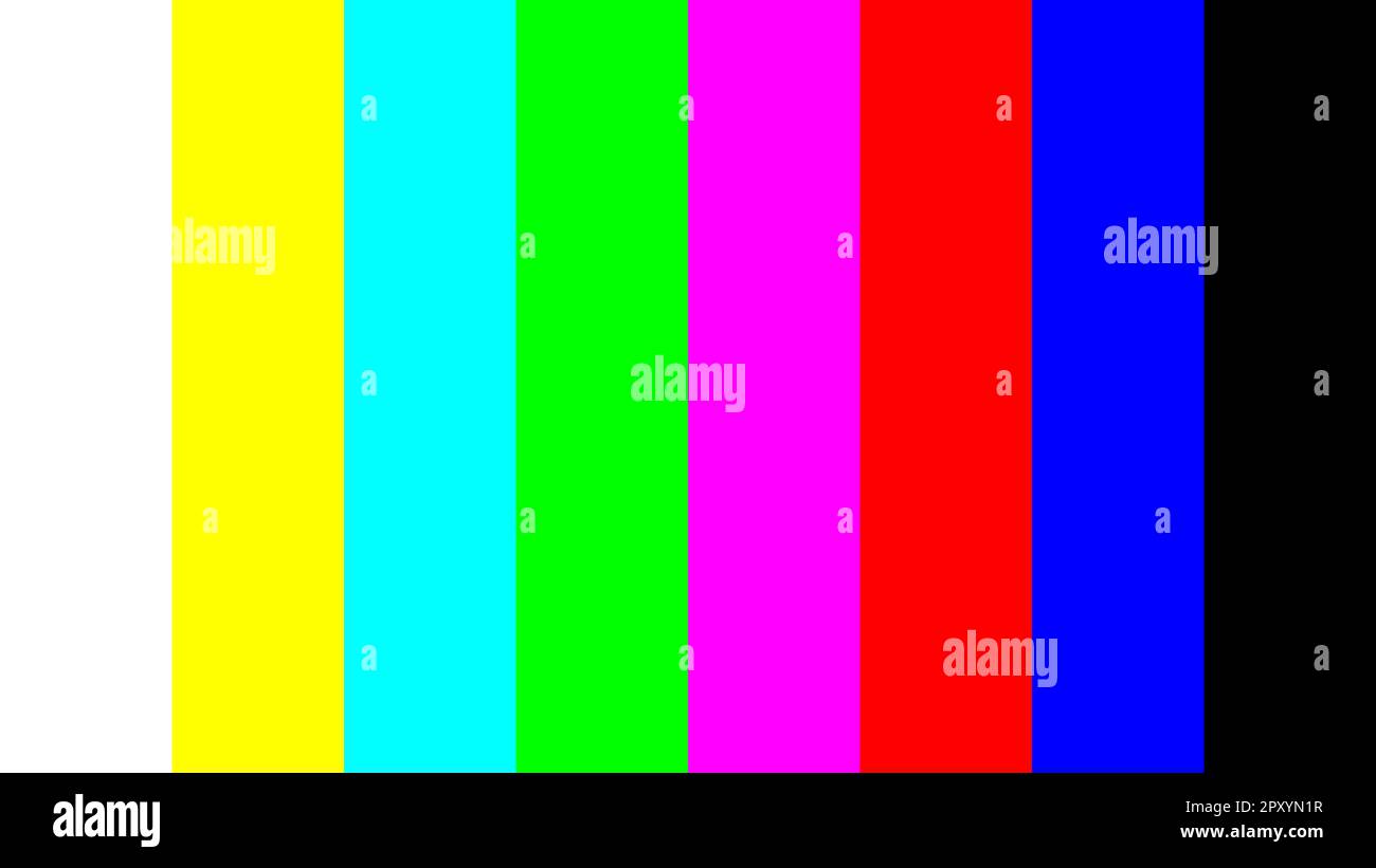 les barres de couleurs sont un motif de test de télévision Banque D'Images