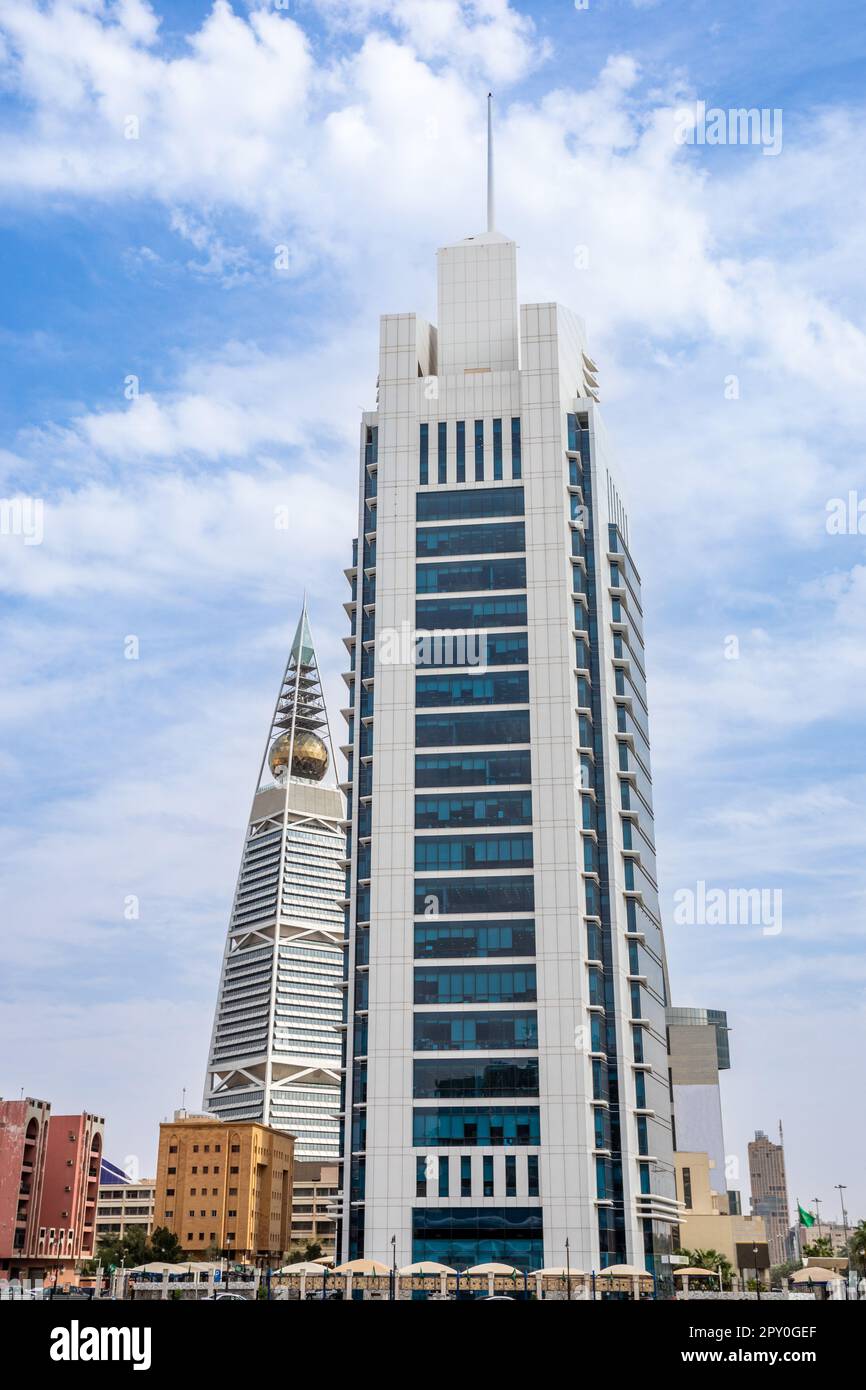 Bâtiments modernes dans le centre-ville de Riyad, Arabie Saoudite Banque D'Images