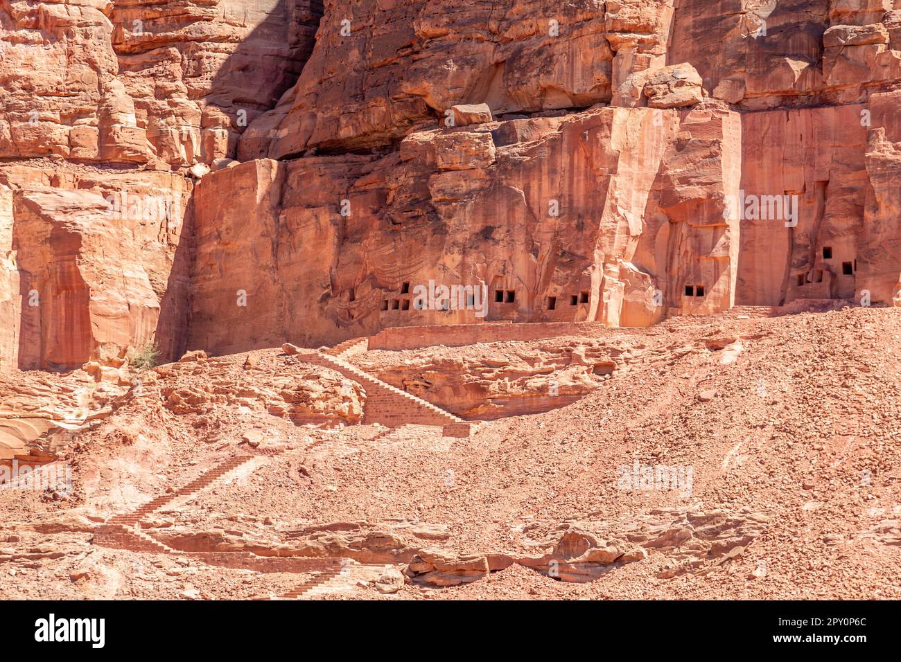 Tombes anciennes de Dadan, capitale du royaume de Lihyan, Al Ula, Arabie Saoudite Banque D'Images