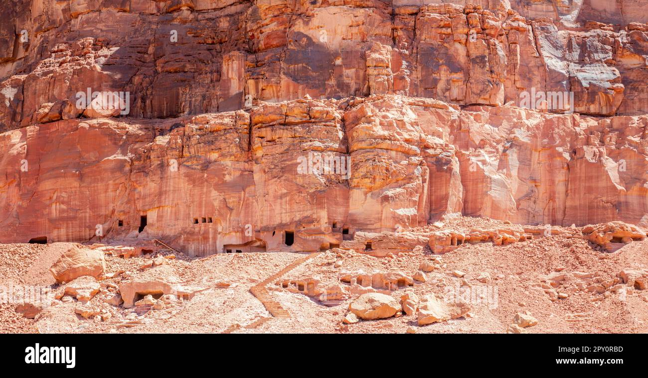 Tombes anciennes de Dadan, capitale du royaume de Lihyan, Al Ula, Arabie Saoudite Banque D'Images