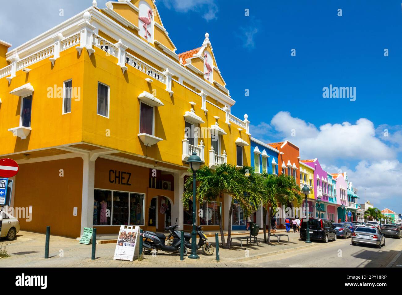 Tourisme, arrêt, Kralendijk Antilles néerlandaises bon aire Arrêt de croisière populaire dans les caraïbes Banque D'Images