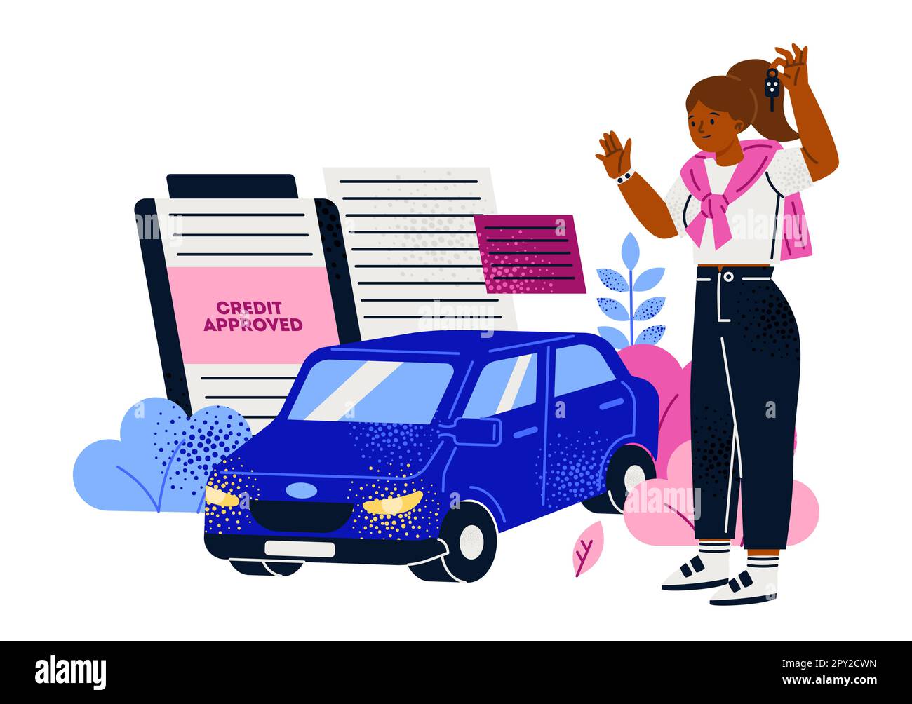 Concept d'approbation de crédit Illustration de Vecteur
