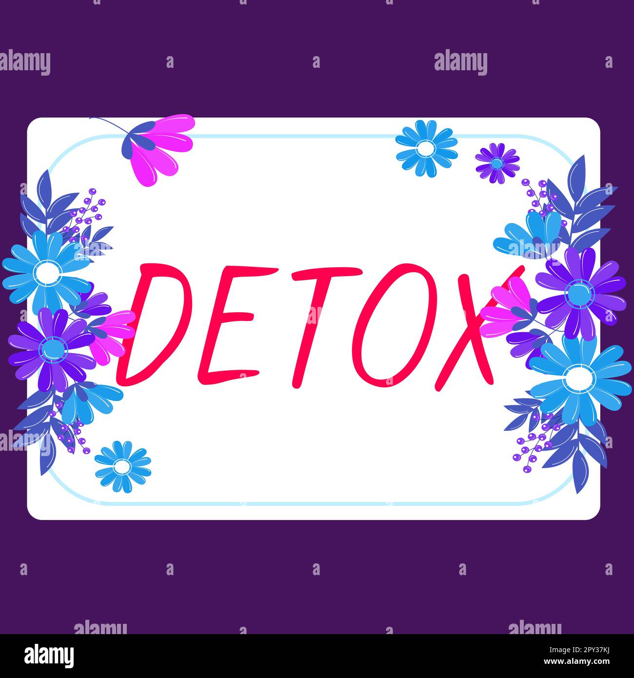 Texte montrant l'inspiration Detox, Business concept moment pour l'alimentation Nutrition santé traitement de toxicomanie nettoyer Banque D'Images