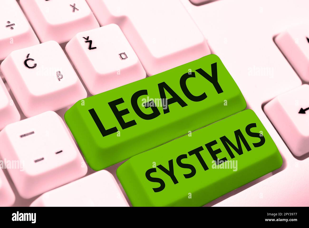 Inspiration montrant le signe Legacy Systems, Business idée ancienne méthode de la technologie système informatique ou programme d'application Banque D'Images