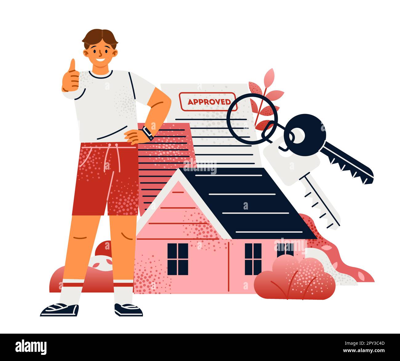 Concept d'approbation de crédit Illustration de Vecteur