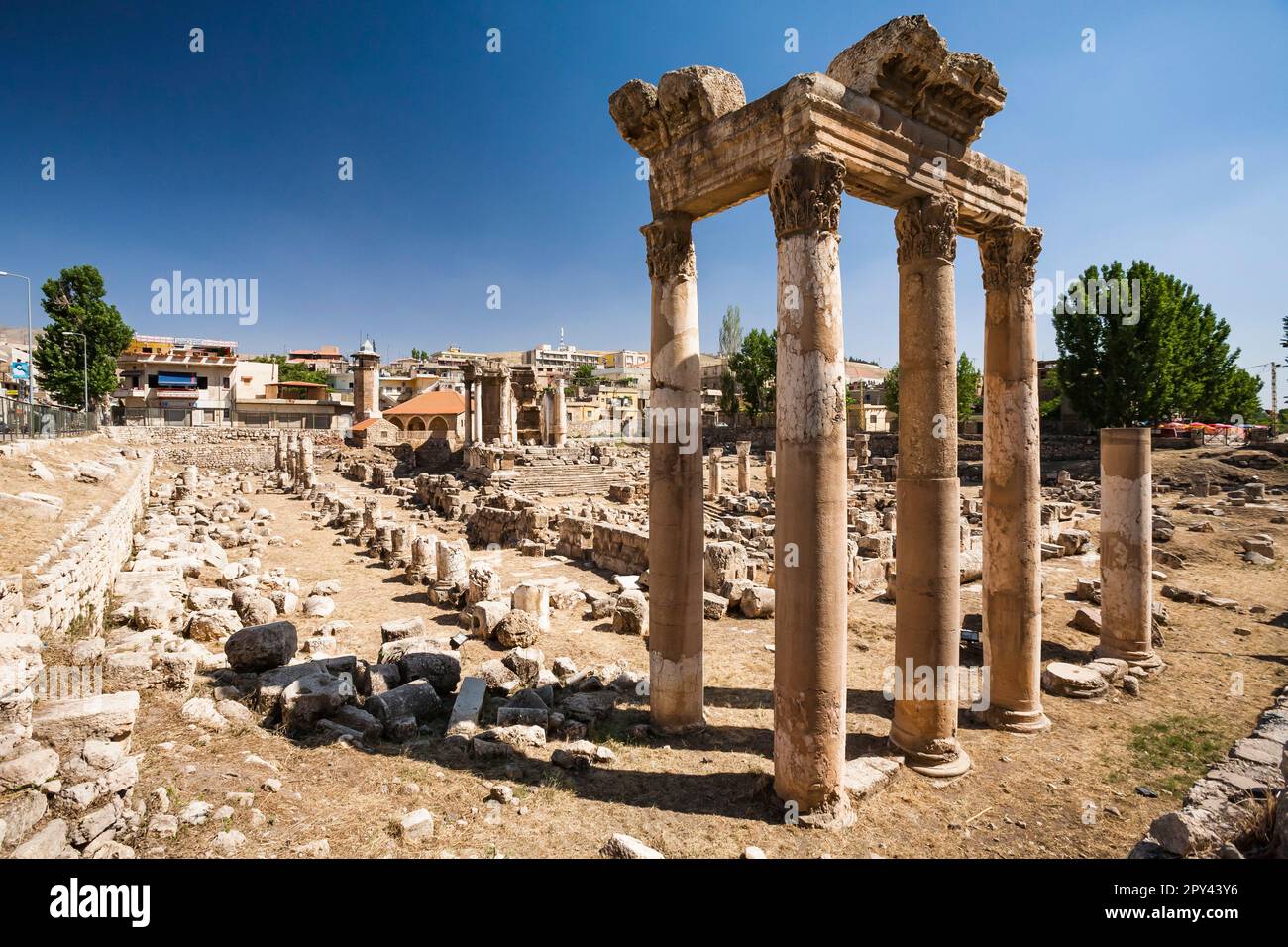 Baalbek, Temple de Vénus, vallée de la Bekaa, Baalbek, gouvernorat de Baalbek-Hermel, Liban, Moyen-Orient, Asie Banque D'Images
