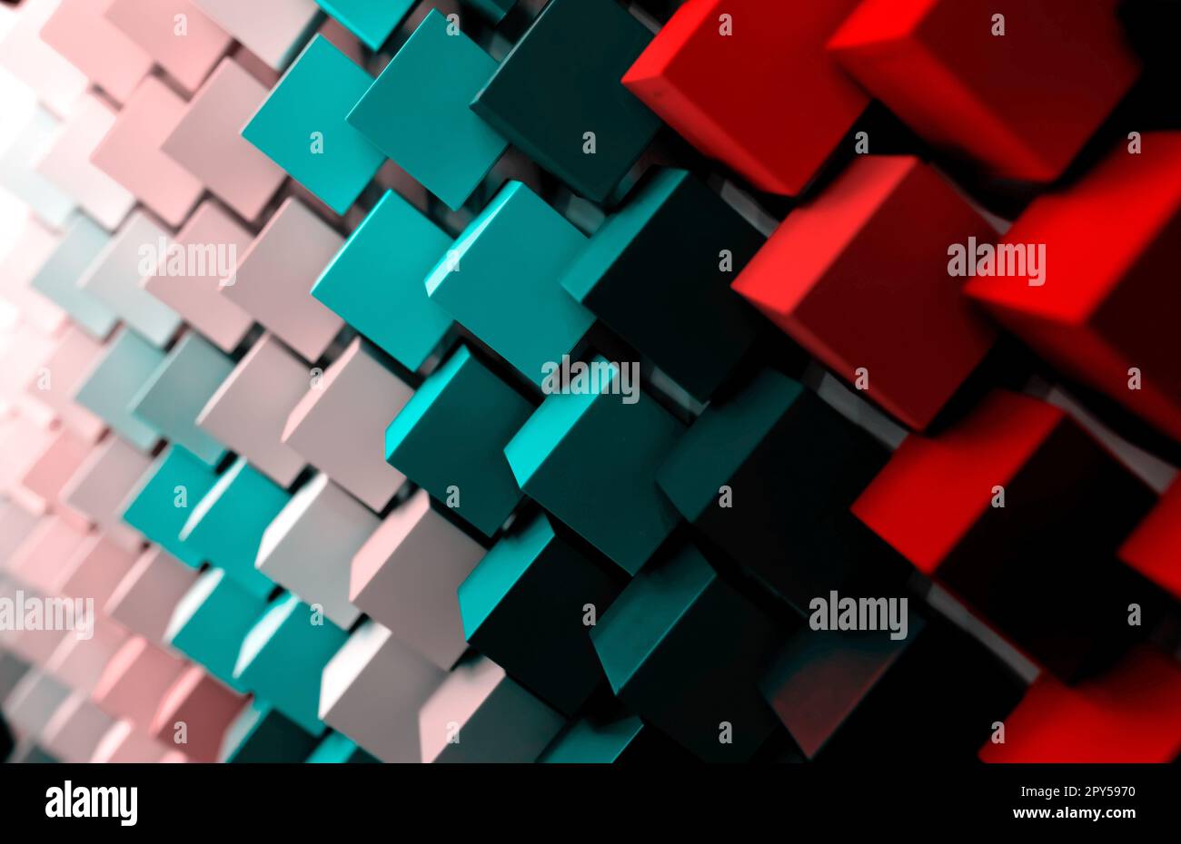 arrière-plan diagonal géométrique coloré, arrière-plan abstrait, horizontal. 3D image. Concept de conception graphique Banque D'Images