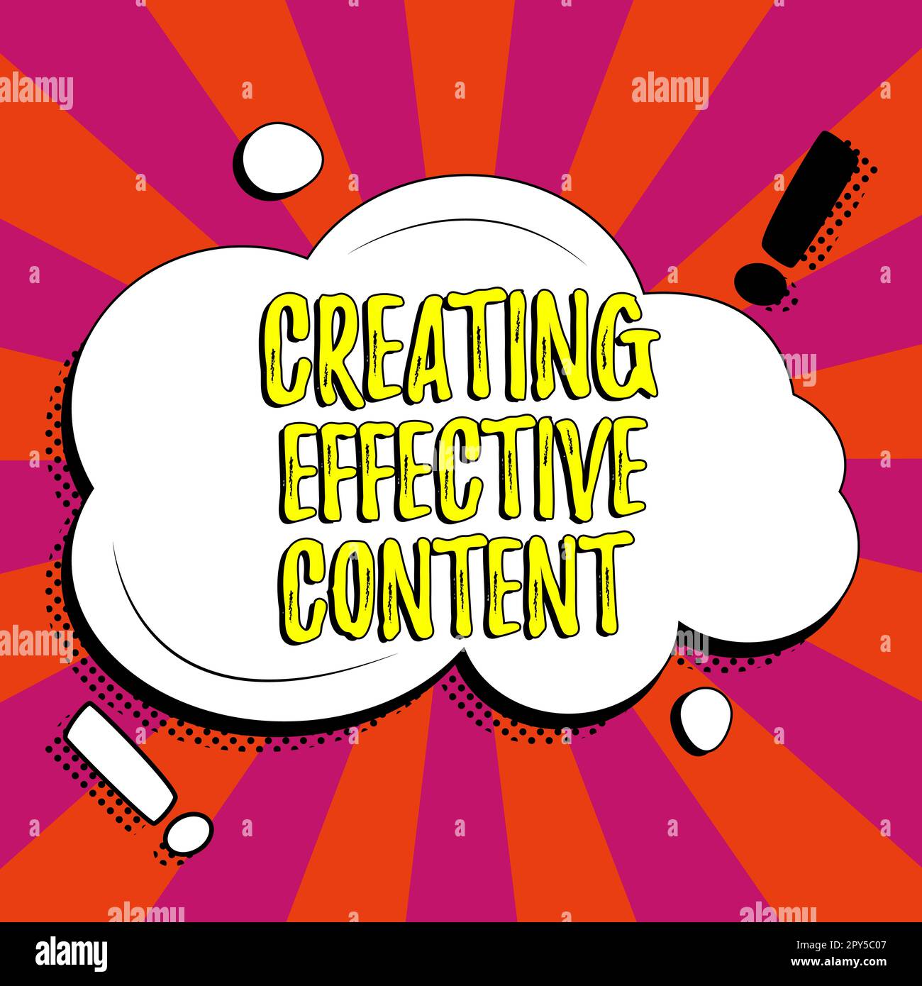 Affichage conceptuel création d'un contenu efficace. Mot pour des informations utiles convivial Banque D'Images