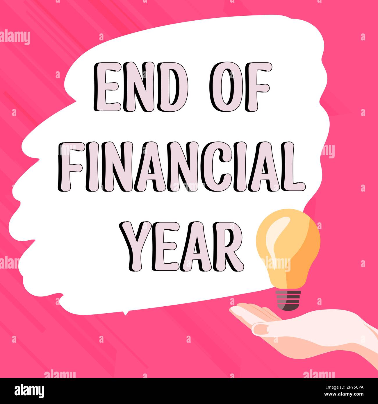 Affiche indiquant la fin de l'exercice. Concept Internet réviser et éditer les feuilles de comptabilité de l'année précédente Banque D'Images